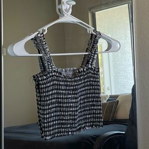 Cropped scrunchie tank top